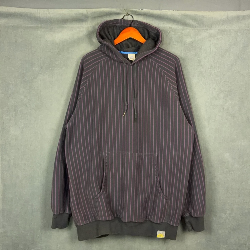 Nike BRS Air Force 1 Hoodie Mens Size Large Loose Fit Striped Faded RARE